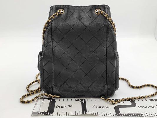 CHANEL Matelasse Backpack AS5310, Black Shiny Lambskin with Metal Serial Plate