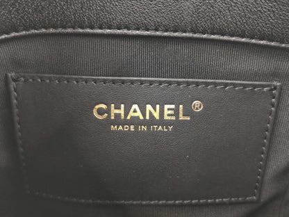 CHANEL Matelasse Backpack AS5310, Black Shiny Lambskin with Metal Serial Plate