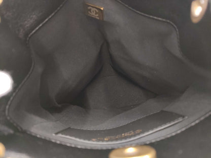 CHANEL Matelasse Backpack AS5310, Black Shiny Lambskin with Metal Serial Plate