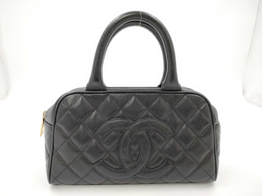 CHANEL CHANEL Matelasse Handbag A20996 Black Caviar Skin Handbag