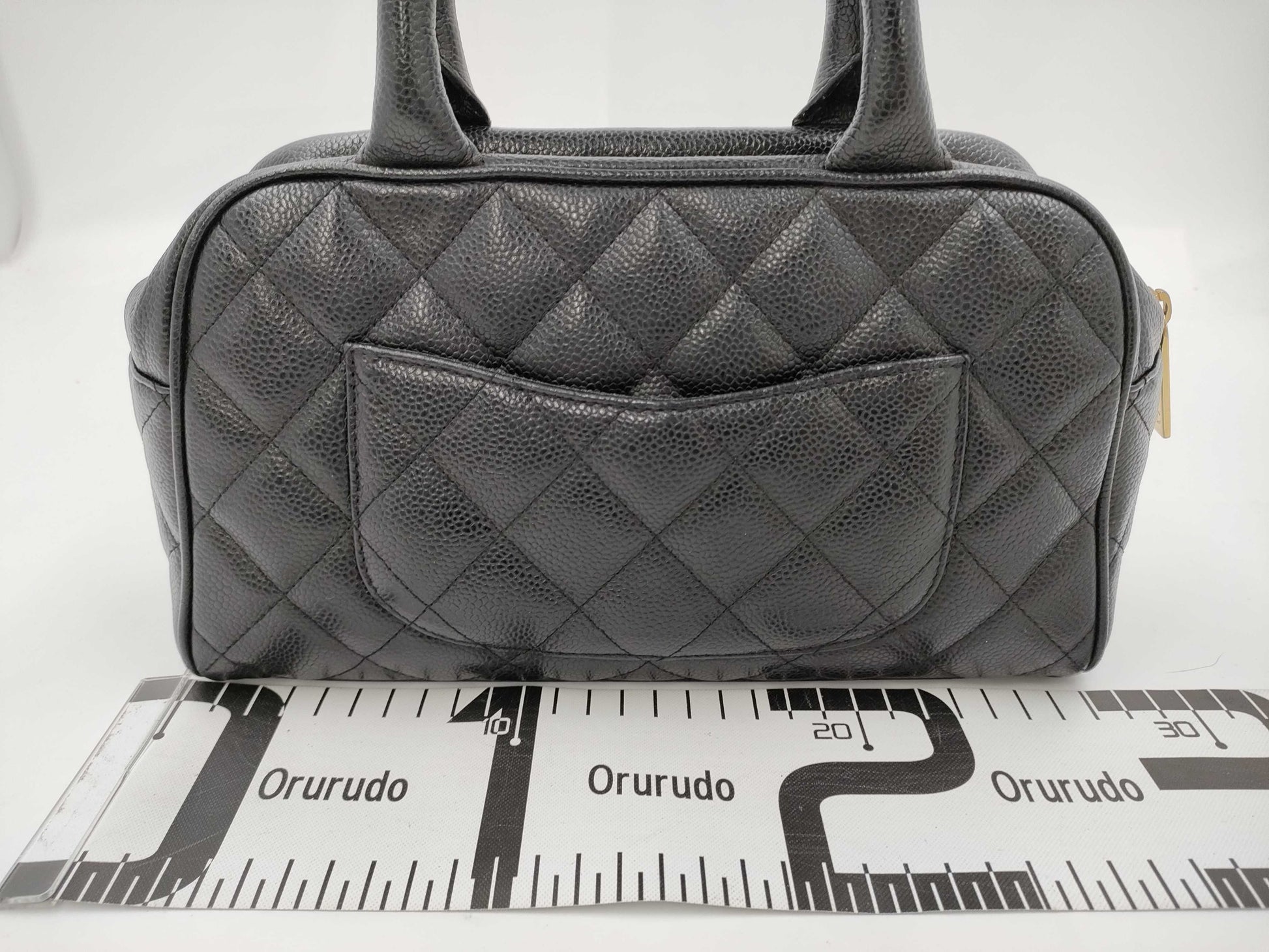 CHANEL CHANEL Matelasse Handbag A20996 Black Caviar Skin Handbag