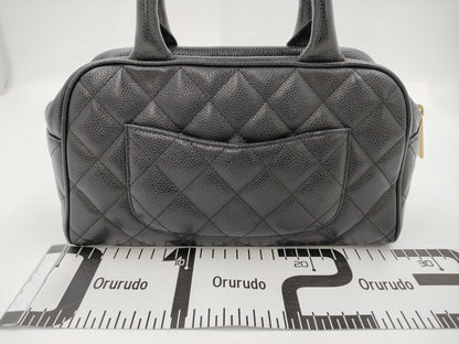 CHANEL CHANEL Matelasse Handbag A20996 Black Caviar Skin Handbag