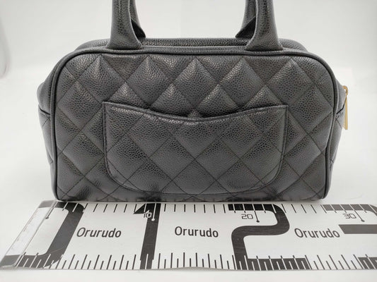 CHANEL CHANEL Matelasse Handbag A20996 Black Caviar Skin Handbag