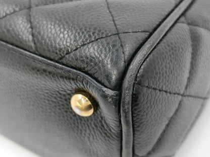 CHANEL CHANEL Matelasse Handbag A20996 Black Caviar Skin Handbag