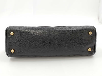CHANEL CHANEL Matelasse Handbag A20996 Black Caviar Skin Handbag