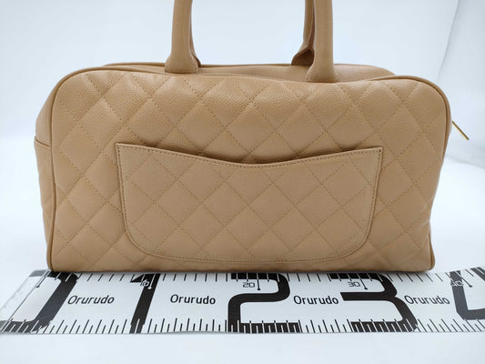CHANEL CHANEL Matelasse Handbag A20997 Caviar Skin Beige 9 Series Handbag
