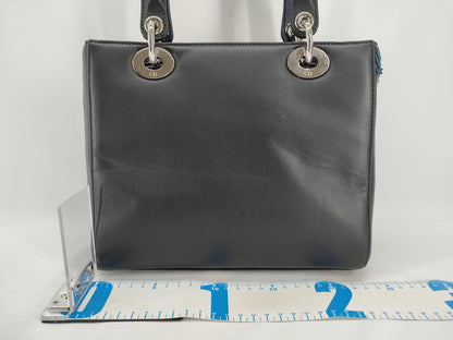 Dior DIOR Christian Dior Lady Dior Medium Bag Handbag Black Beaded Shoulder Bag