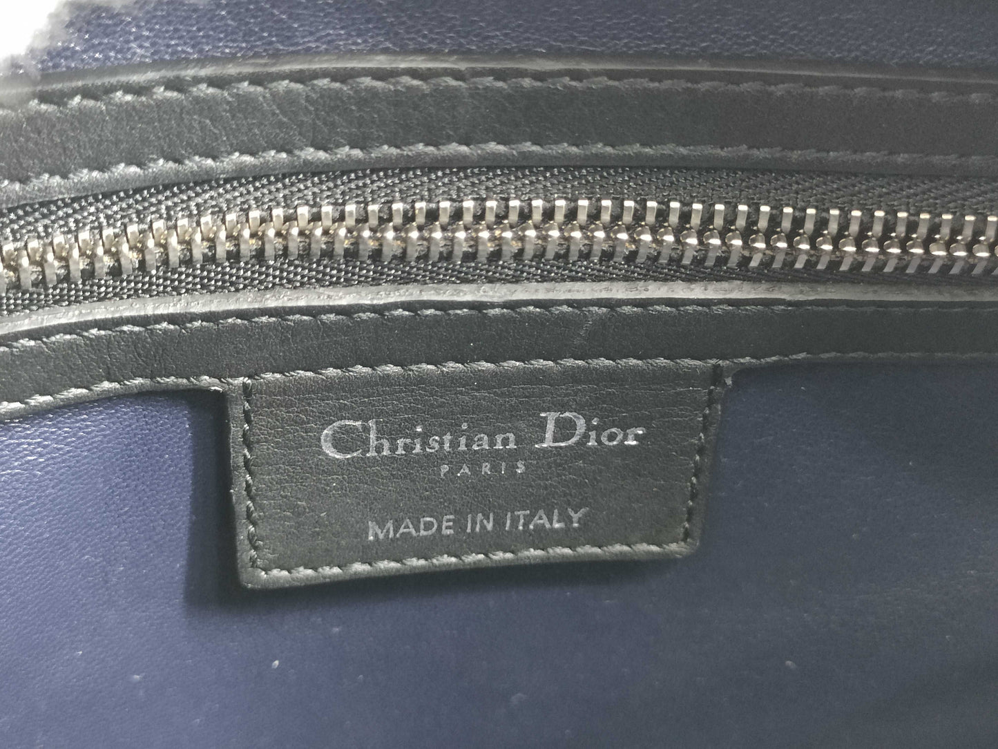 Dior DIOR Christian Dior Lady Dior Medium Bag Handbag Black Beaded Shoulder Bag
