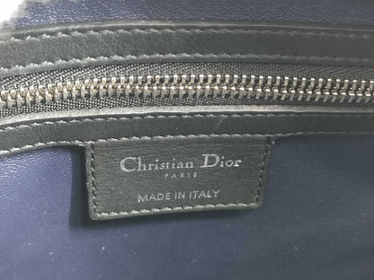 Dior DIOR Christian Dior Lady Dior Medium Bag Handbag Black Beaded Shoulder Bag
