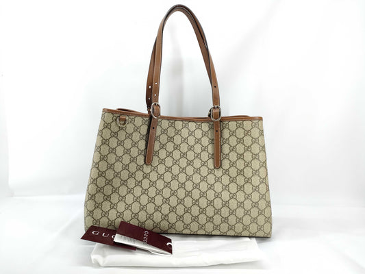 GUCCI GG Supreme Large Tote Bag with GG Emblem, 815213