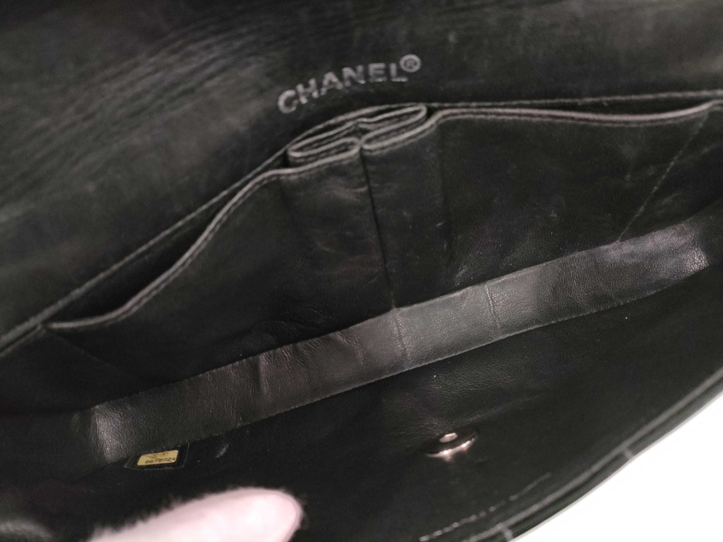 CHANEL CHANEL Chocobar Shoulder Bag A15316 Patent Leather and Lambskin Two-Tone Shoulder Bag No. 6