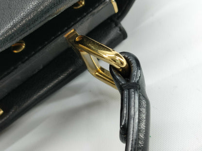 FENDI Peekaboo Iconic Small Handbag 8BN244-K4P Leather Black Handbag