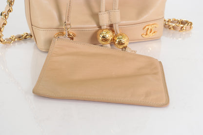 CHANEL Triple Coco Drawstring Lamb Chain Shoulder Bag, No. 2