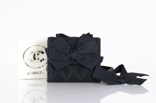 CHANEL Satin Ribbon Matelasse Mini Shoulder Bag, No. 4
