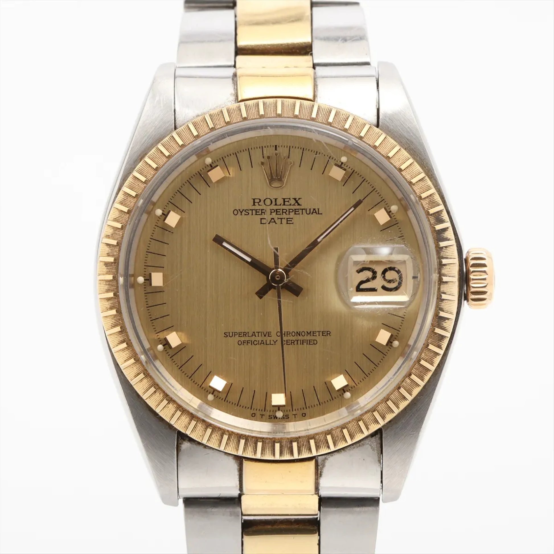 ROLEX Oyster Perpetual Date 1505 3009125 Champagne Dial Men's Watch