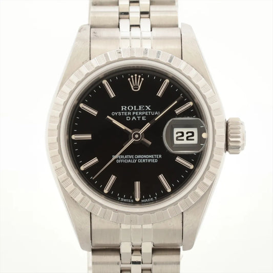 ROLEX Oyster Perpetual Date 69240 U6*6665 Black Dial Men's Watch