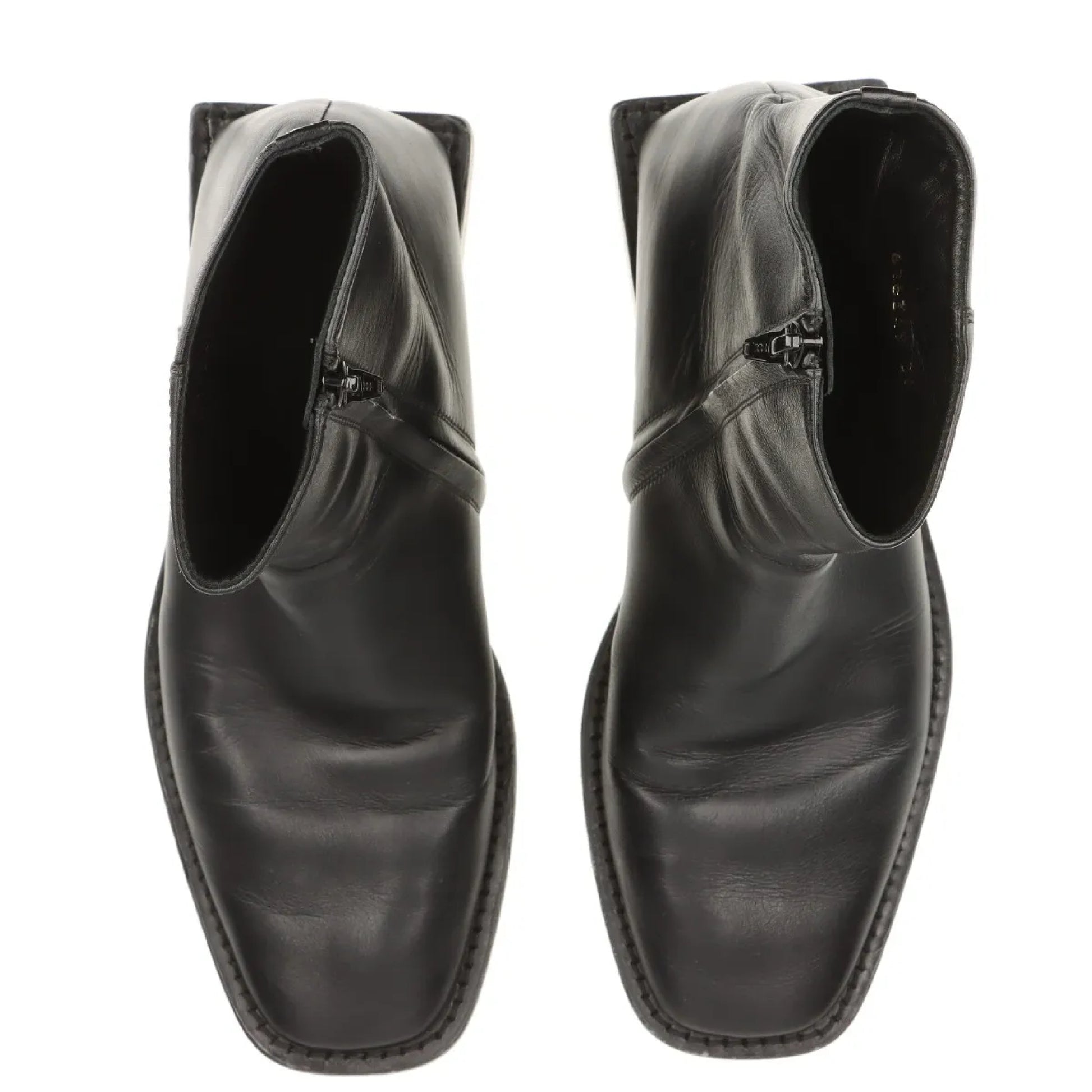 BALENCIAGA Leather Short Boots Size 36 616349 BB Logo Other Shoes