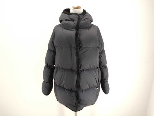 Herno Globe Lab Down Jacket with Eco-Fur, Size 38, Black