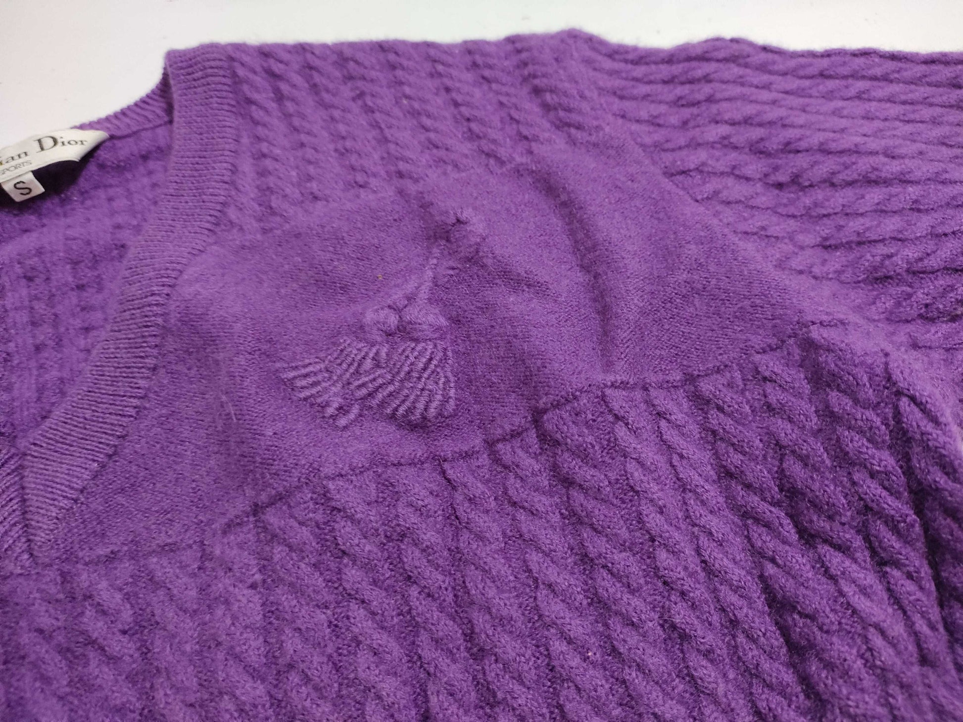 Dior purple knit top