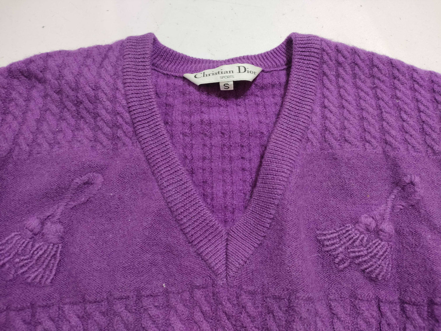 Dior purple knit top