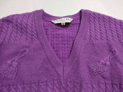 Dior purple knit top