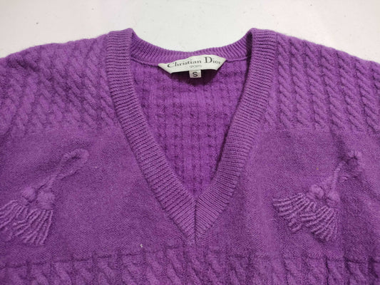 Dior purple knit top