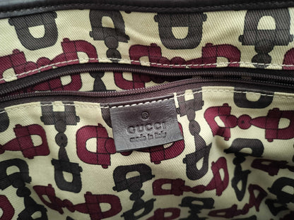 GUCCI Guccissima Leather GG Pattern Handbag Tote Bag 163805