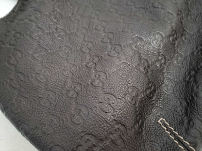 GUCCI Guccissima Leather Shoulder Bag with GG Pattern and Logo 233604