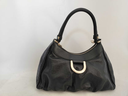 GUCCI Guccissima Leather Abby GG Pattern Handbag Shoulder Bag 190525