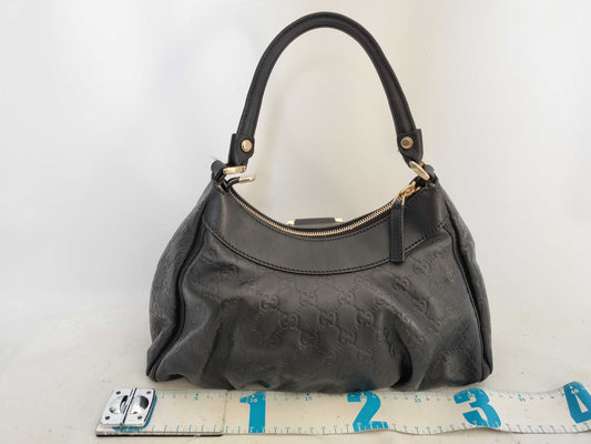 GUCCI Guccissima Leather Abby GG Pattern Handbag Shoulder Bag 190525