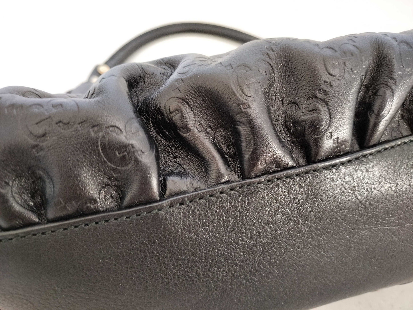 GUCCI Guccissima Leather Abby GG Pattern Handbag Shoulder Bag 190525