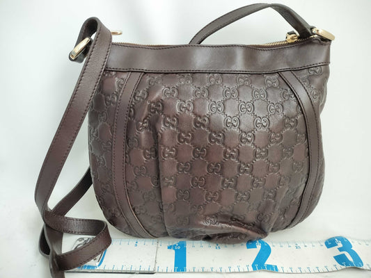 GUCCI Guccissima Leather Shoulder Bag with Abby Logo 203257