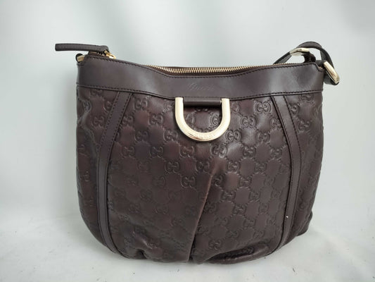 GUCCI Guccissima Leather Shoulder Bag with Abby Logo 203257