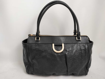 GUCCI Guccissima Leather Abby GG Pattern Handbag Tote Bag 189831
