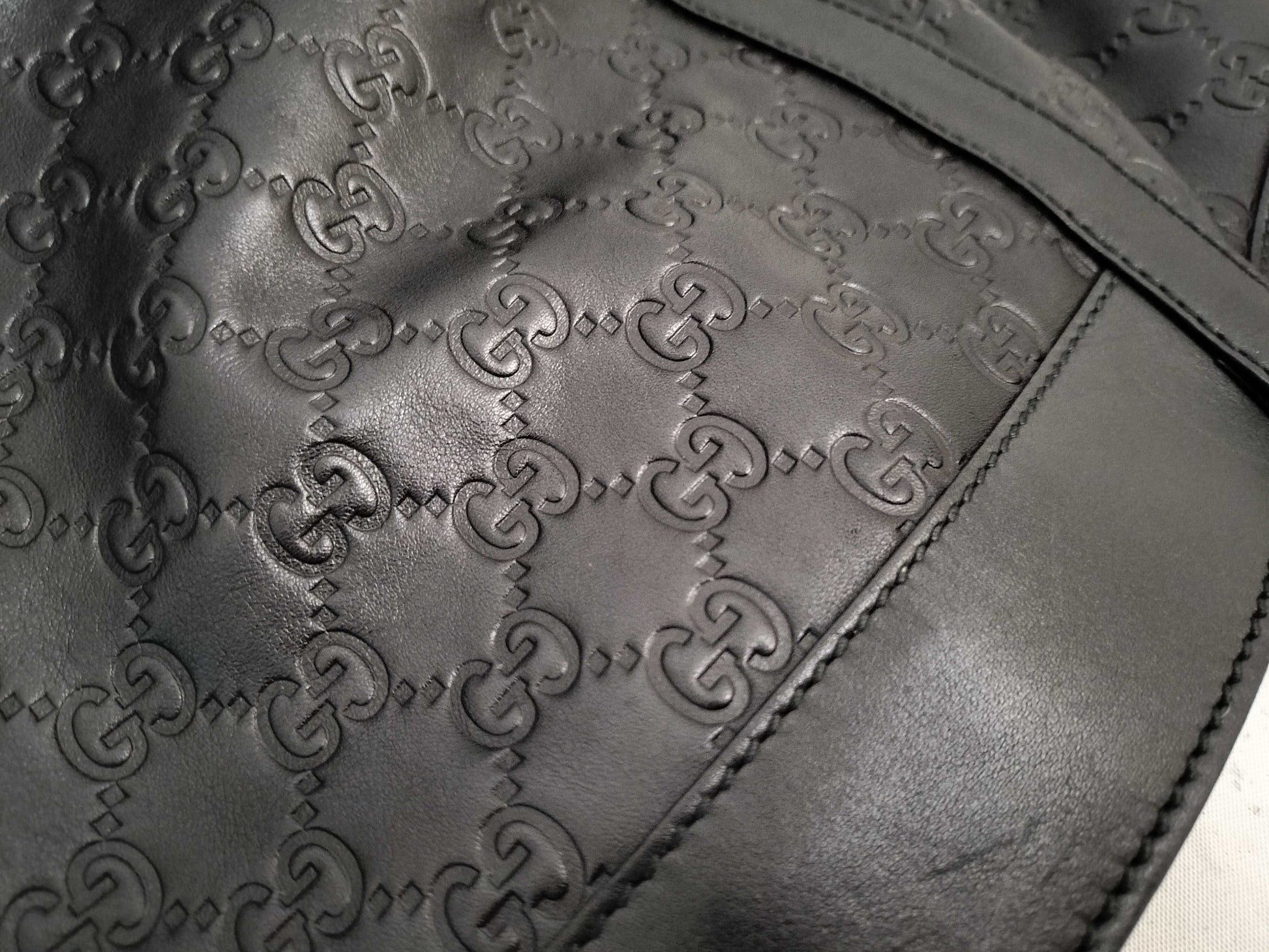 GUCCI Guccissima Leather Abby GG Pattern Logo Handbag Tote Bag 211982
