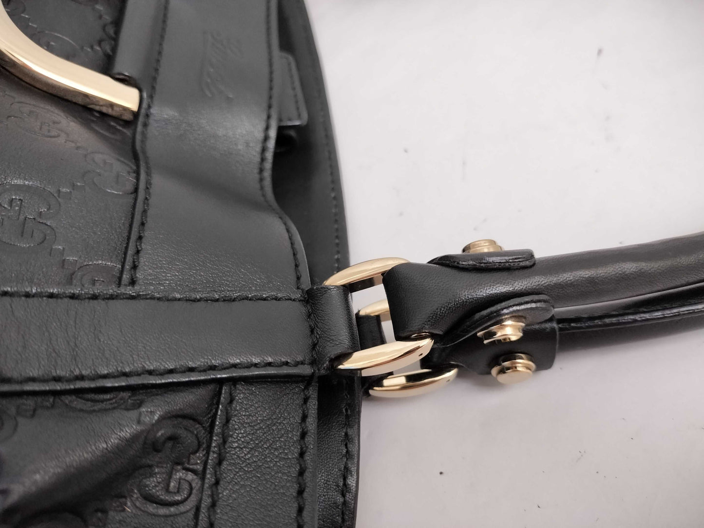 GUCCI Guccissima Leather Abby GG Pattern Logo Handbag Tote Bag 211982
