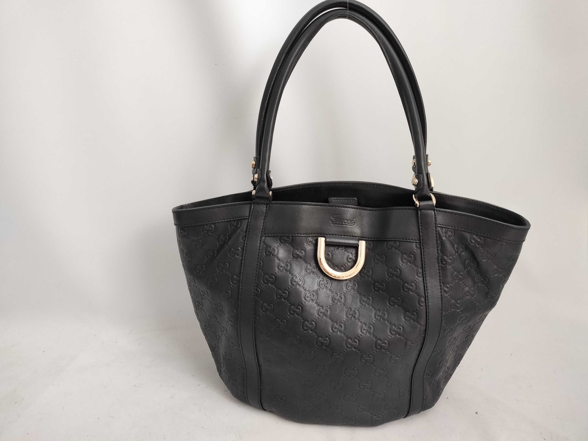 GUCCI Guccissima Leather Abby GG Pattern Logo Handbag Tote Bag 211982