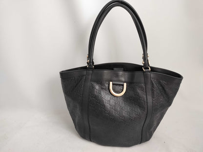 GUCCI Guccissima Leather Abby GG Pattern Logo Handbag Tote Bag 211982