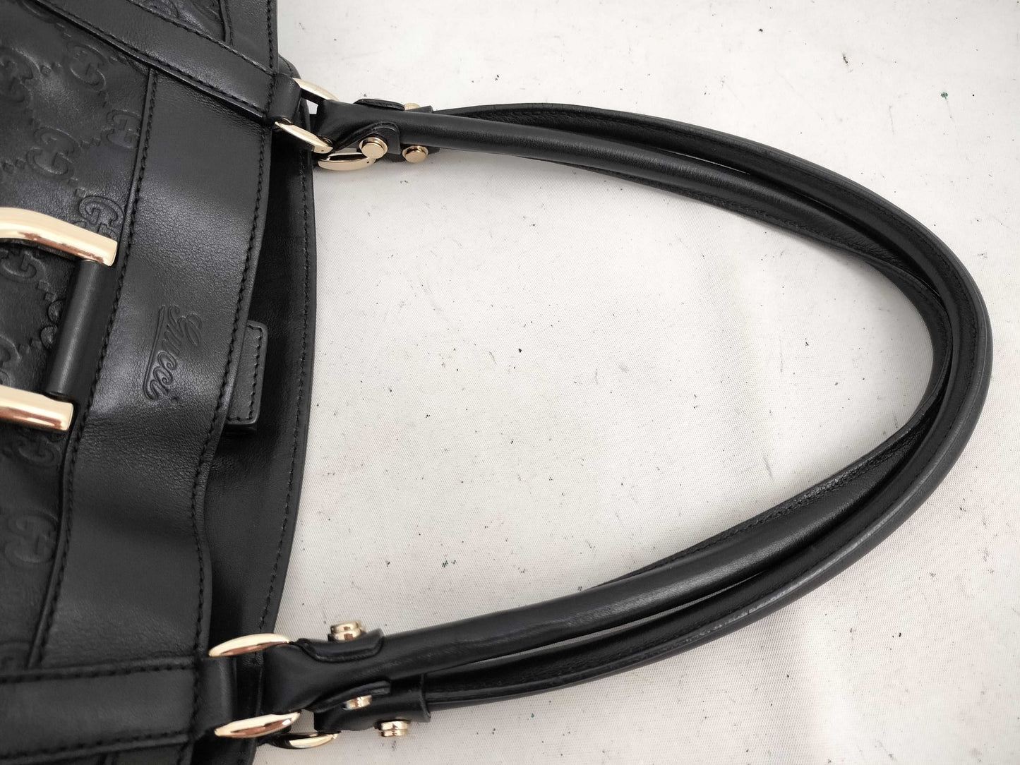 GUCCI Guccissima Leather Abby GG Pattern Logo Handbag Tote Bag 211982