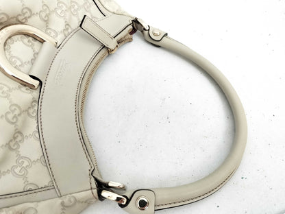 GUCCI Guccissima Leather Abby GG Pattern Handbag 190525
