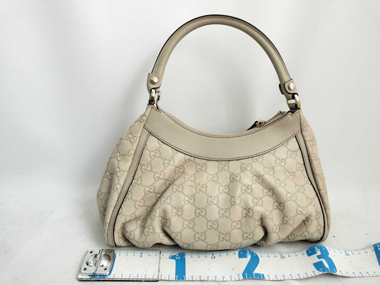 GUCCI Guccissima Leather Abby GG Pattern Handbag 190525