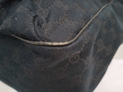 GUCCI GG Canvas Handbag Tote Bag with GG Pattern, Sherry Line, and Logo 161836