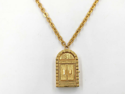 CHANEL CHANEL Necklace AB8654 Door Motif Cambon Coco Mark B22A Necklace