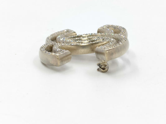 CHANEL CHANEL Brooch A18V Coco Mark Rhinestone Die-Cut Brooch