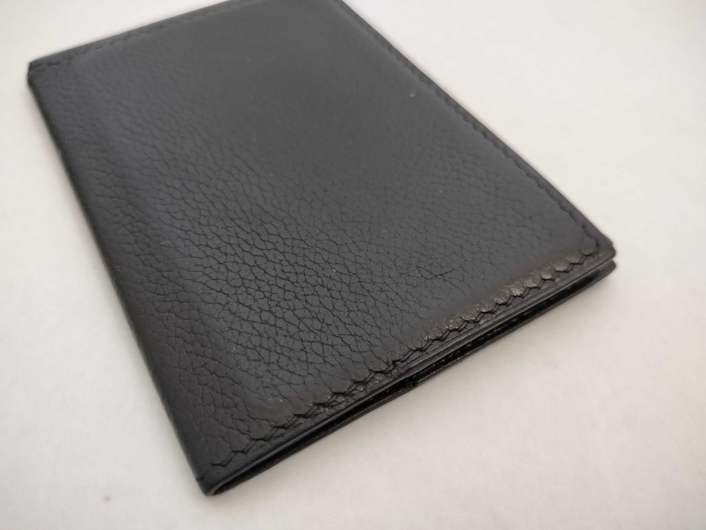 HERMES [Unclear Engraving] Hermes Card Case, Creunezeaux 3, Black, Card Case, Pass Case, Business Card Case