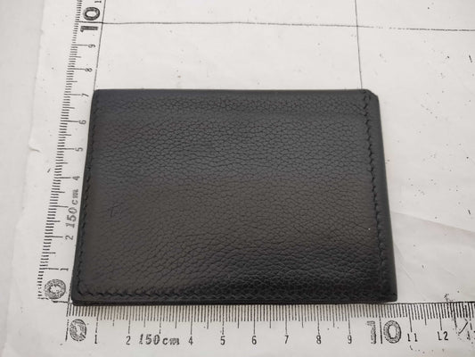 HERMES [Unclear Engraving] Hermes Card Case, Creunezeaux 3, Black, Card Case, Pass Case, Business Card Case