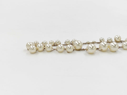 CHANEL A18S Pearl Coco Mark Gold Necklace