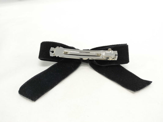 CHANEL CHANEL Barrette Ribbon Velvet Coco Mark Black 22B Hair Accessory Hair Accessory