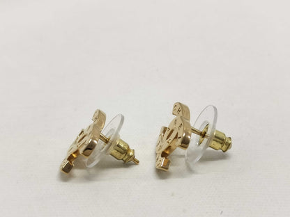 CHANEL CHANEL Coco Mark Logo Gold Earrings B24V