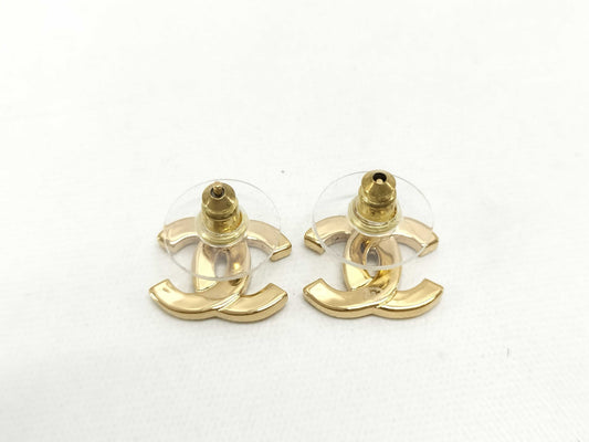 CHANEL CHANEL Coco Mark Logo Gold Earrings B24V